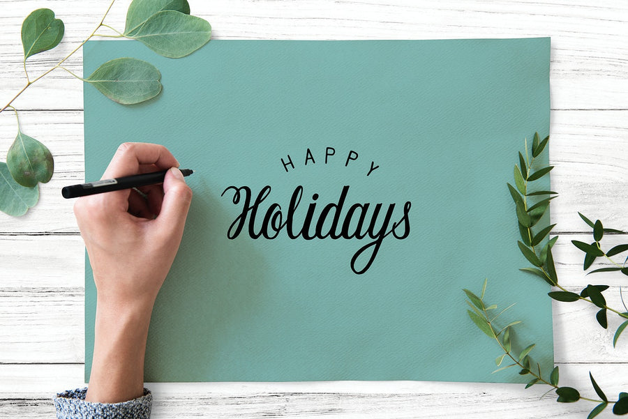 Happy Holidays Greeting Design Mockup
