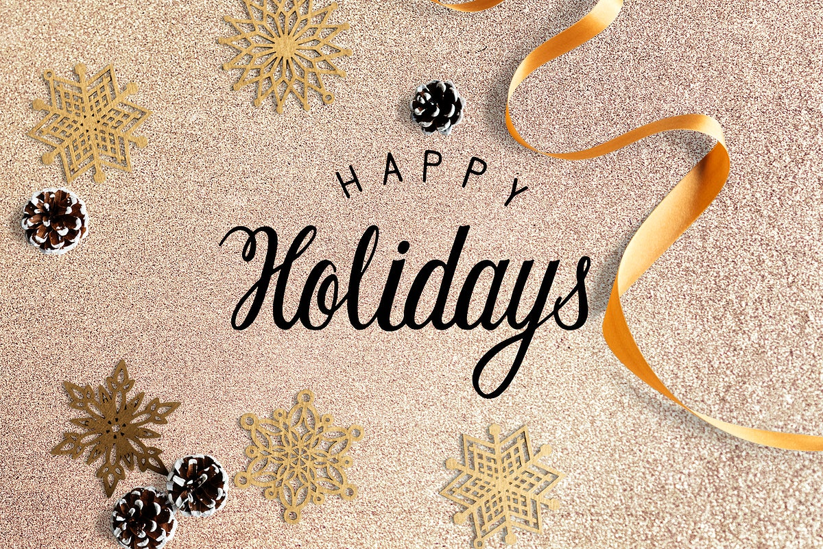 Happy Holidays Greeting Design Mockup