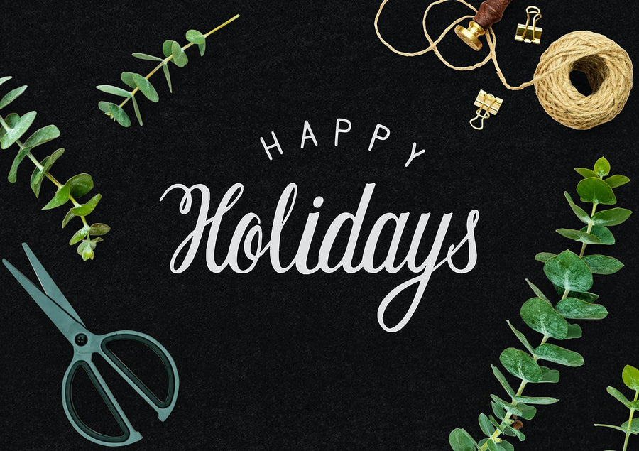 Happy Holidays Greeting Design Mockup