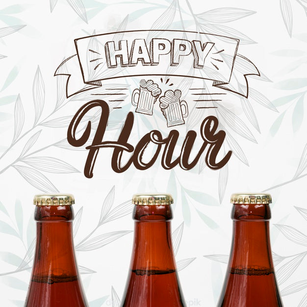Happy Hour With Craft Beer Mock-Up Psd