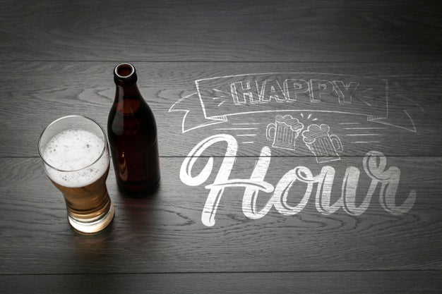Happy Hour With Craft Beer Mokc-Up Psd