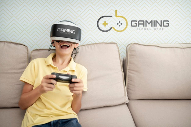 Happy Kid Playing Games Indoors Psd