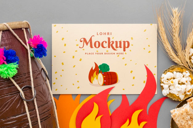 Happy Lohri Concept Mock-Up Psd