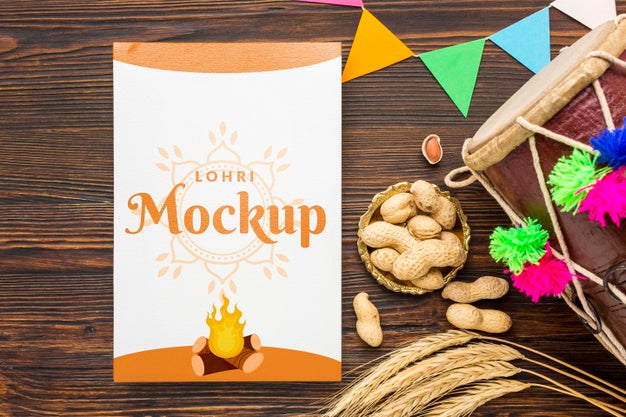 Happy Lohri Concept Mock-Up Psd
