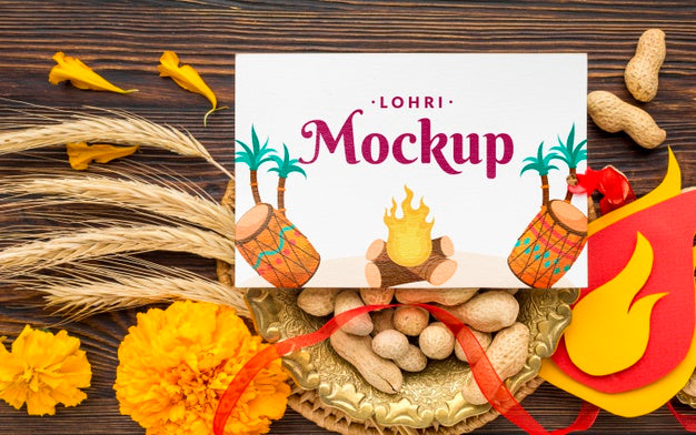 Happy Lohri Concept Mock-Up Psd
