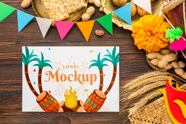 Happy Lohri Concept Mock-Up Psd