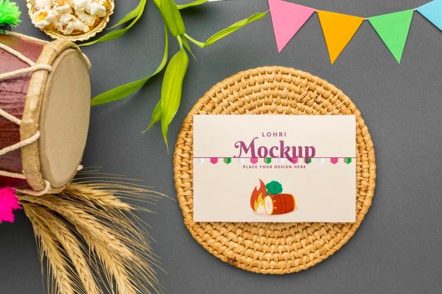 Happy Lohri Concept Mock-Up Psd