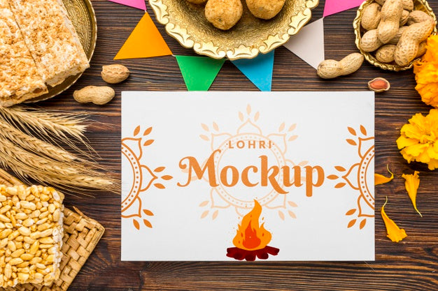 Happy Lohri Concept Mock-Up Psd
