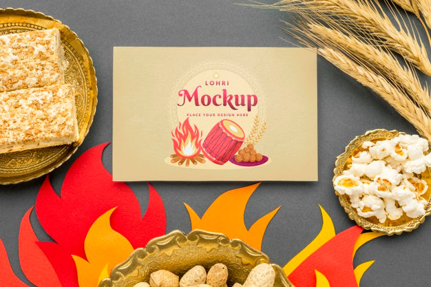 Happy Lohri Concept Mock-Up Psd