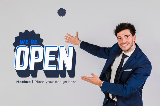 Happy Man Concept Mock-Up Psd