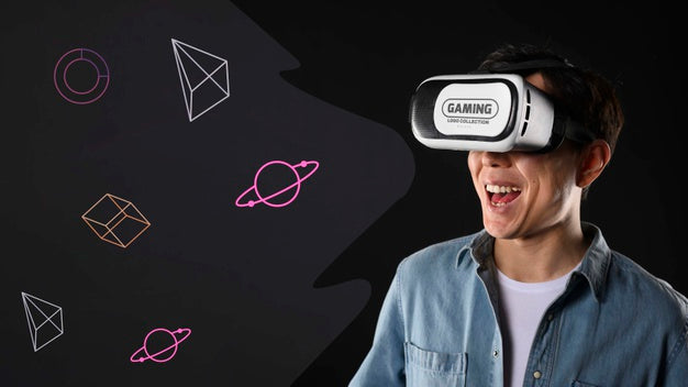Happy Man With Vr Glasses Psd