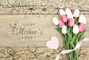 Happy Mother'S Day With Bouquet Of Tulips Psd