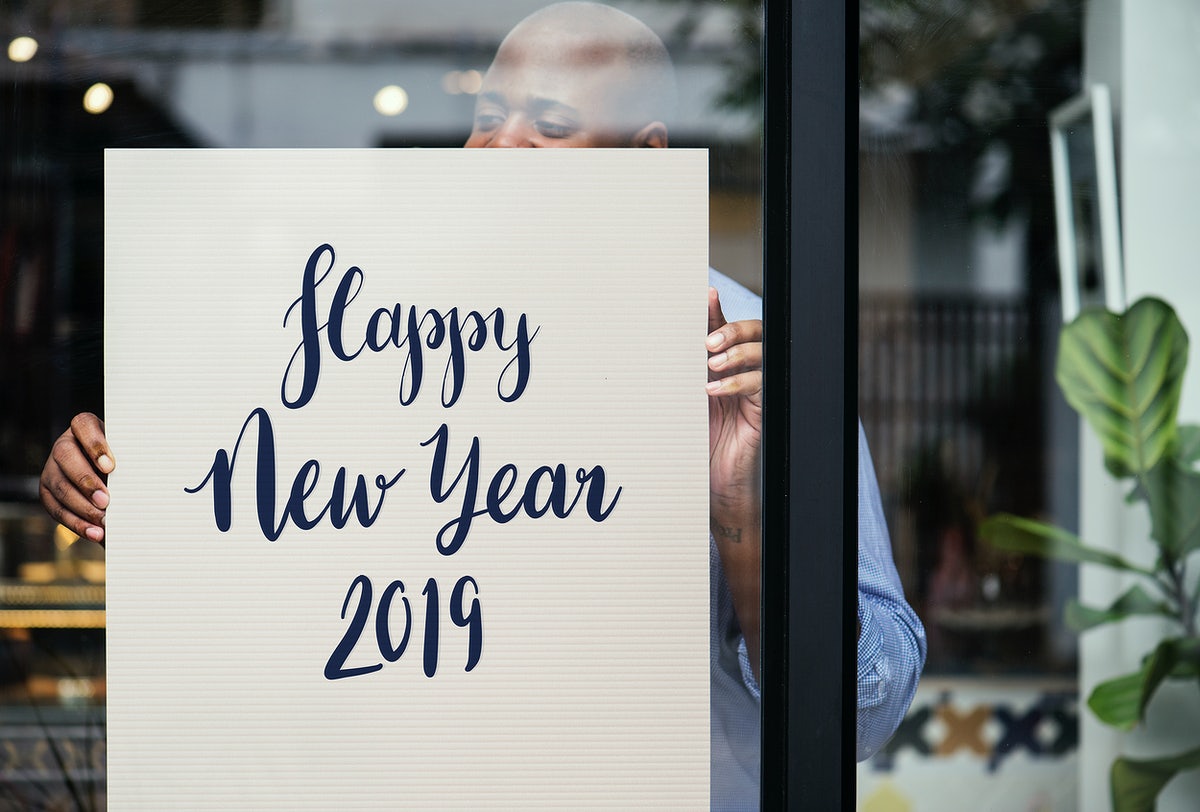 Happy New Year 2019 Mockup