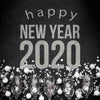 Happy New Year 2020 With Balls And Glasses Psd