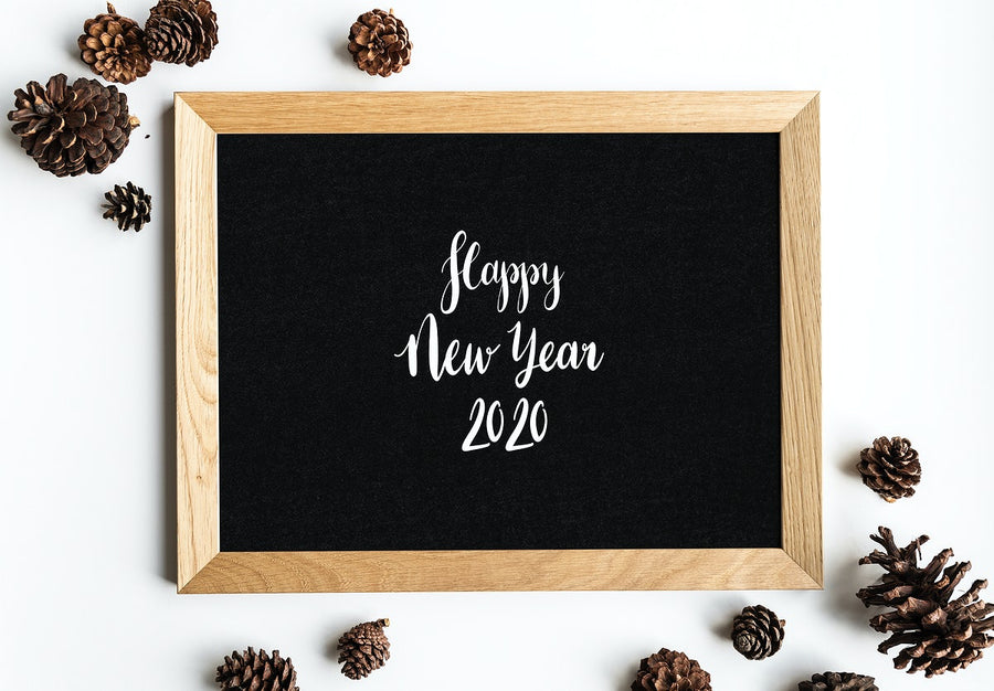 Happy New Year Greeting Design Mockup