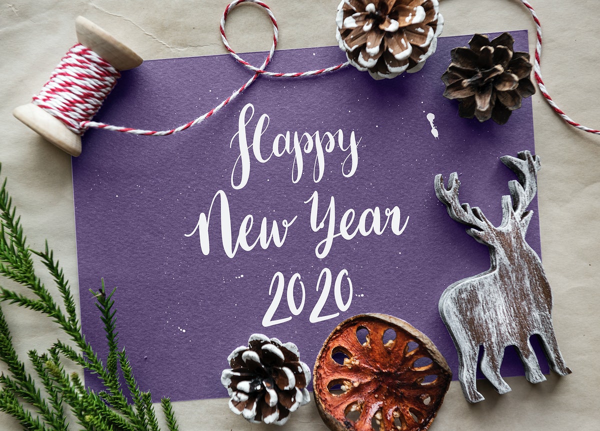 Happy New Year Greeting Design Mockup