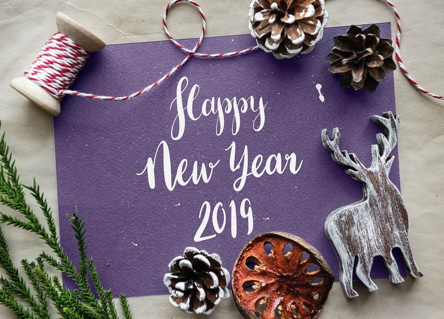 Happy New Year Greeting Design Mockup
