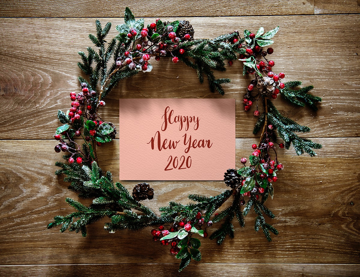Happy New Year Greeting Design Mockup