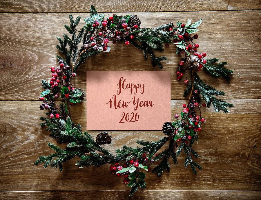 Happy New Year Greeting Design Mockup