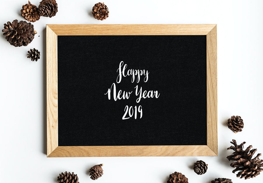 Happy New Year Greeting Design Mockup