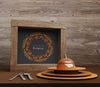 Happy Thanksgiving Text With Table Set Up Psd