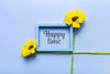 Happy Time Mock-Up Flowers Arrangement Psd