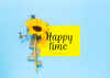 Happy Time Mock-Up With Flower Psd