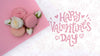 Happy Valentines Day Mock-Up On Floral Background Psd