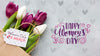 Happy Womens Day With Tulips Bouquet Psd