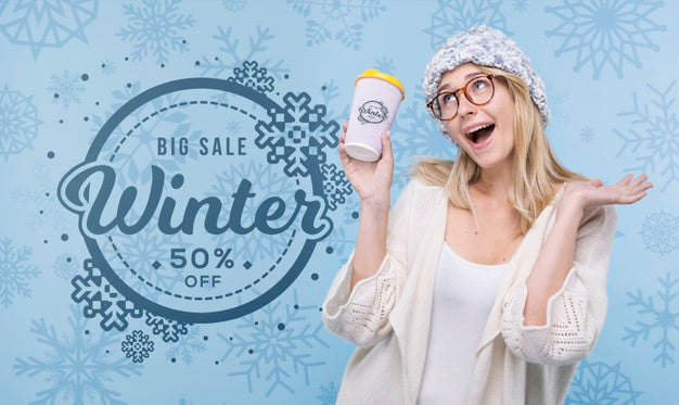 Happy Young Woman With Mock-Up Psd