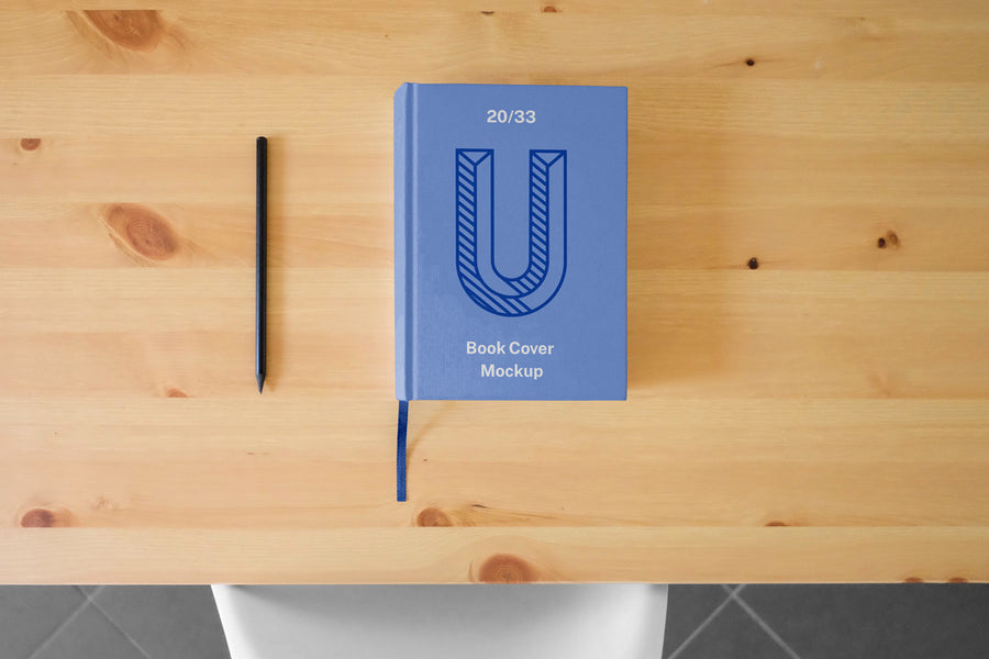 Hard Book Cover Mockup