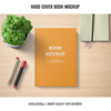Hard Cover Book Mockup With Basil Psd
