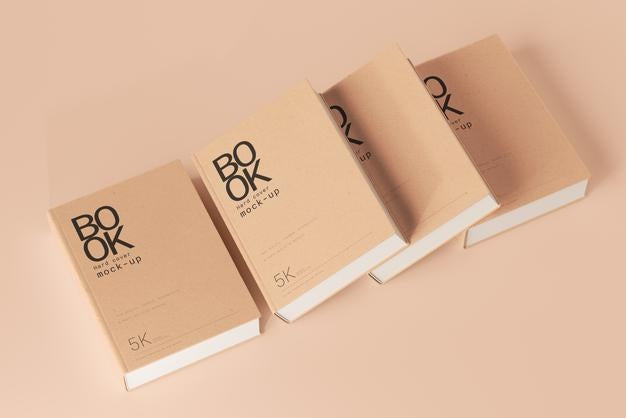 Hard Cover Large Book Mockup Scene Psd