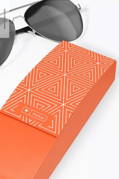 Hard Sunglasses Case Mockup, Close Up Psd