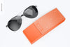 Hard Sunglasses Case Mockup, Top View Psd