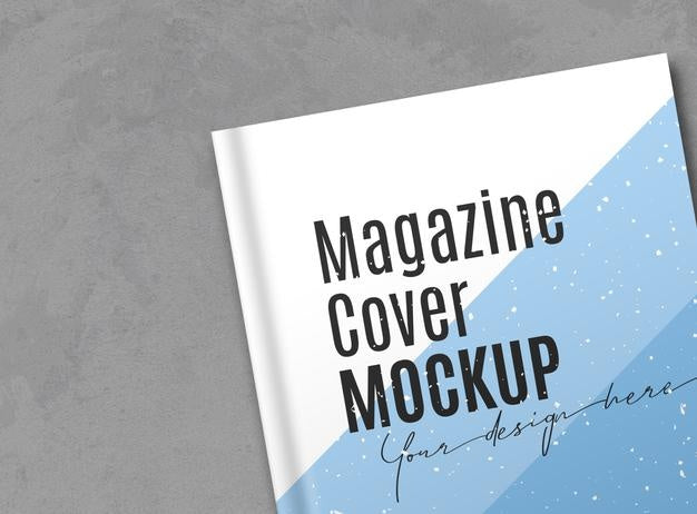 Hardcover Book Over Concrete Surface Mockup Psd