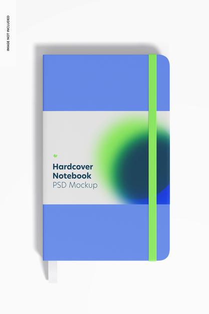 Hardcover Notebooks With Elastic Band Mockup, Front View Psd