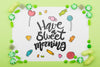 Have A Sweet Morning With Delicious Candy Frame Psd