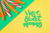 Have A Sweet Morning With Sugar Candy Sticks Psd