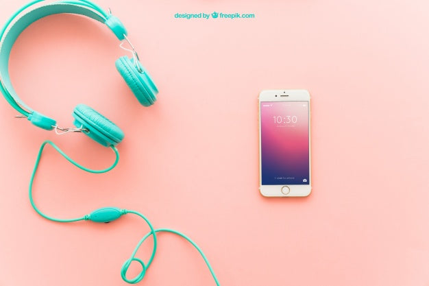 Headphones And Smartphone Psd