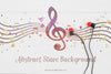 Headphones On Musical Notes Draw Psd