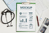 Health And Medicine With Stethoscope Mock-Up Psd