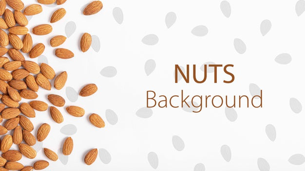 Healthy Almonds Mock-Up Background Psd