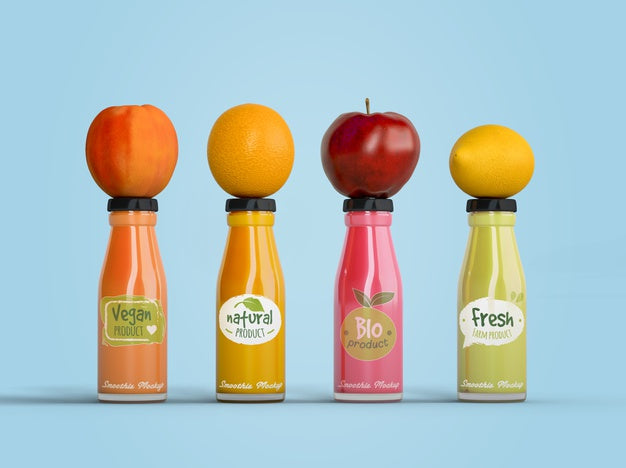 Healthy Eating Smoothies For Detox Concept With Fruits Psd