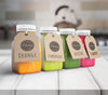 Healthy Eating Smoothies For Detox Concept With Labels Psd