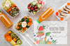 Healthy Food Mock-Up Top View Psd