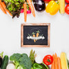 Healthy Food Mockup With Slate In Middle Psd