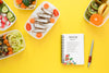 Healthy Food With Notebook Mock-Up Psd