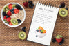 Healthy Food With Notebook Psd