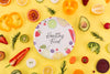 Healthy Lifestyle Of Organic Food Top View Psd